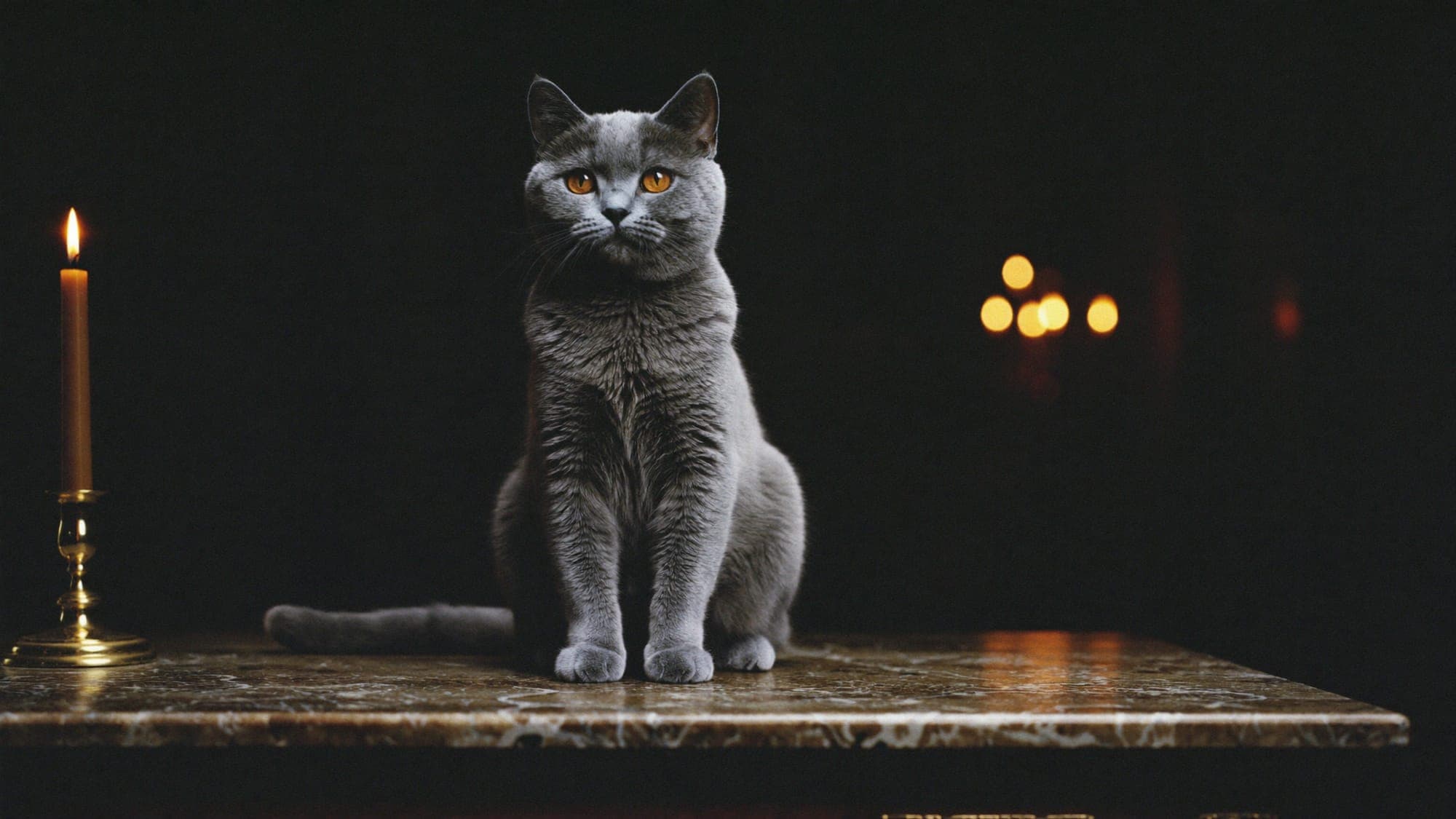 A Muggles Mittens cat photographed in warm, cinematic light